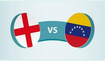 England gegen Venezuela, Mannschaft Sport Wettbewerb Konzept. vektor