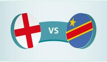 England gegen DR Kongo, Mannschaft Sport Wettbewerb Konzept. vektor