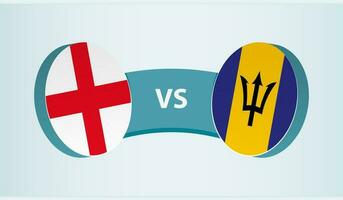 England gegen Barbados, Mannschaft Sport Wettbewerb Konzept. vektor