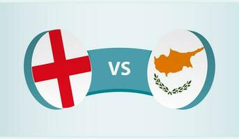 England gegen Zypern, Mannschaft Sport Wettbewerb Konzept. vektor