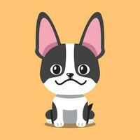 Karikatur ein Boston Terrier Hund vektor