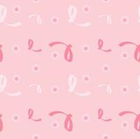 bröst cancer medvetenhet månad sömlös mönster med rosa band vektor