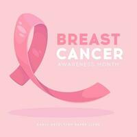 bröstcancer medvetenhet månad banner vektor