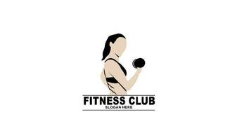 Fitness Logo Design Vorlage Design zum Fitnessstudio vektor