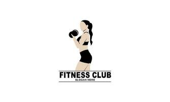 Fitness Logo Design Vorlage Design zum Fitnessstudio vektor