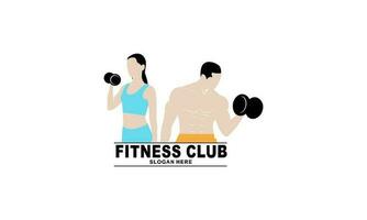 Fitness Logo Design Vorlage Design zum Fitnessstudio vektor