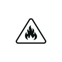 höchst brennbar Vorsicht Warnung Symbol Design Vektor