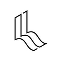 lyx brev l logotyp design vektor