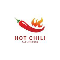 kryddad röd chili logotyp ikon vektor