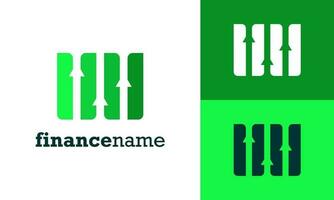 einfach Illustration Logo Design zum finanziell Unternehmen. finanziell Unternehmen Logo Design im Grün Farbe. vektor