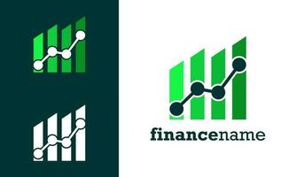 einfach Illustration Logo Design zum finanziell Unternehmen. finanziell Unternehmen Logo Design im Grün Farbe. vektor
