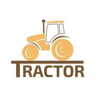 Traktor Logo Logo Design zum Landwirtschaft, Vermietung, Reparatur Geschäft. vektor