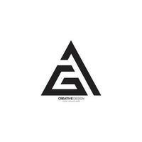 Dreieck gestalten modern Brief ga oder ag kreativ Monogramm Logo. ag Logo. ga Logo vektor