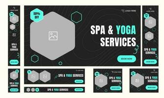 Spa Salon Bedienung Netz Banner Vorlage Design vektor