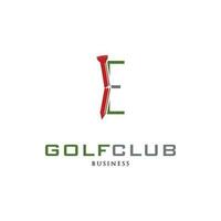 Initiale Brief e Golf Verein Symbol Logo Design Vorlage vektor