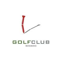 golf klubb ikon logotyp design mall vektor