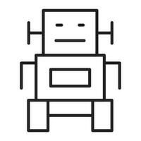 Roboter Symbol. Roboter Vektor Symbol von künstlich Intelligenz Sammlung. Gliederung Stil Roboter Symbol.
