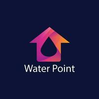 Wasser Punkt Logo vektor