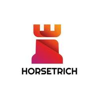 häst strich logotyp vektor