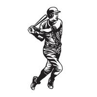 lineart baseball illustration vektor