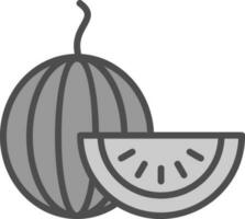 Wassermelonen-Vektor-Icon-Design vektor