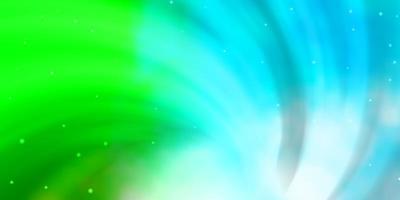 hellblauer grüner Vektorhintergrund mit bunten Sternen bunte Illustration mit abstrakten Farbverlaufssternen bestes Design für Ihr Werbeplakat vektor