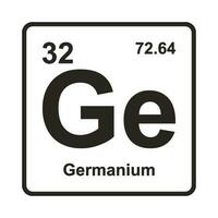 Germanium chemisch Element Symbol vektor