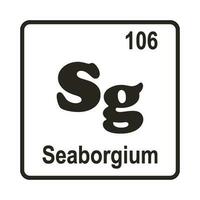element seaborgium ikon vektor