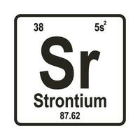 Strontium Element Symbol vektor