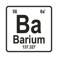 Barium Element Symbol vektor