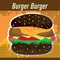 farbig National Burger Tag Vorlage Vektor Illustration