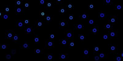 dunkelblaues Vektormuster mit Coronavirus-Elementen vektor
