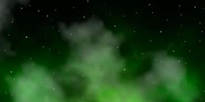 mörkgrön vektorlayout med ljusa stjärnor suddar dekorativ design i enkel stil med stjärnmönster för nyårsannonsbroschyrer vektor