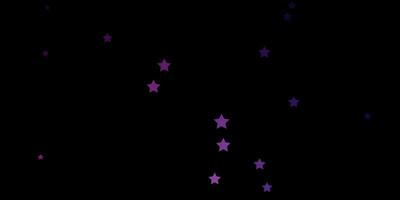 mörkrosa vektormall med neonstjärnor oskärpa dekorativ design i enkel stil med stjärnmönster för nyårsannonsbroschyrer vektor
