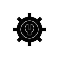 Instandhaltung Symbol. solide Symbol vektor