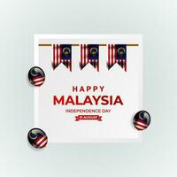 malaysia oberoende dag hälsning design vektor
