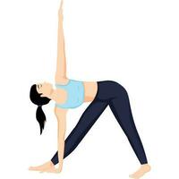 drehte Yoga Asana Pose Illustration vektor