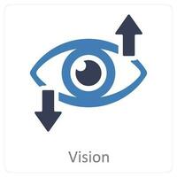 Vision und sehen Symbol Konzept vektor