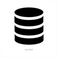 Server und Datenbank Symbol Konzept vektor