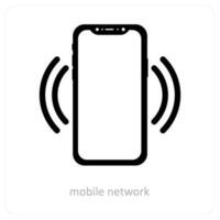 Handy, Mobiltelefon Netzwerk und Verbindung Symbol Konzept vektor