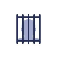 fånge eller fånge i en cell ikon vektor