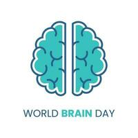 Vektor Grafik von Welt Gehirn Tag mit Gehirn Illustration