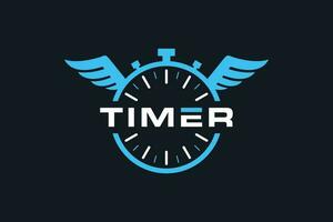 logotyp vingar timer vektor