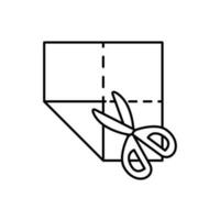 Schnitt Papier Symbol vektor