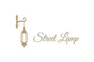 Logo alt Straße Lampe Illustration vektor