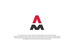 Logo Brief ein m Monogramm abstrakt vektor