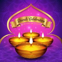 Diwali festival flygblad och affisch bakgrund vektor