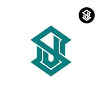 männlich Brief sj Monogramm Kleidung Logo Design vektor