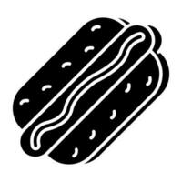 moderne Design-Ikone des Hotdog-Burgers vektor