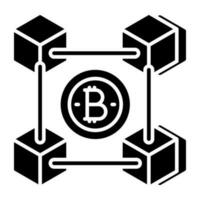 Vektor Design von Blockchain, Vektor Symbol